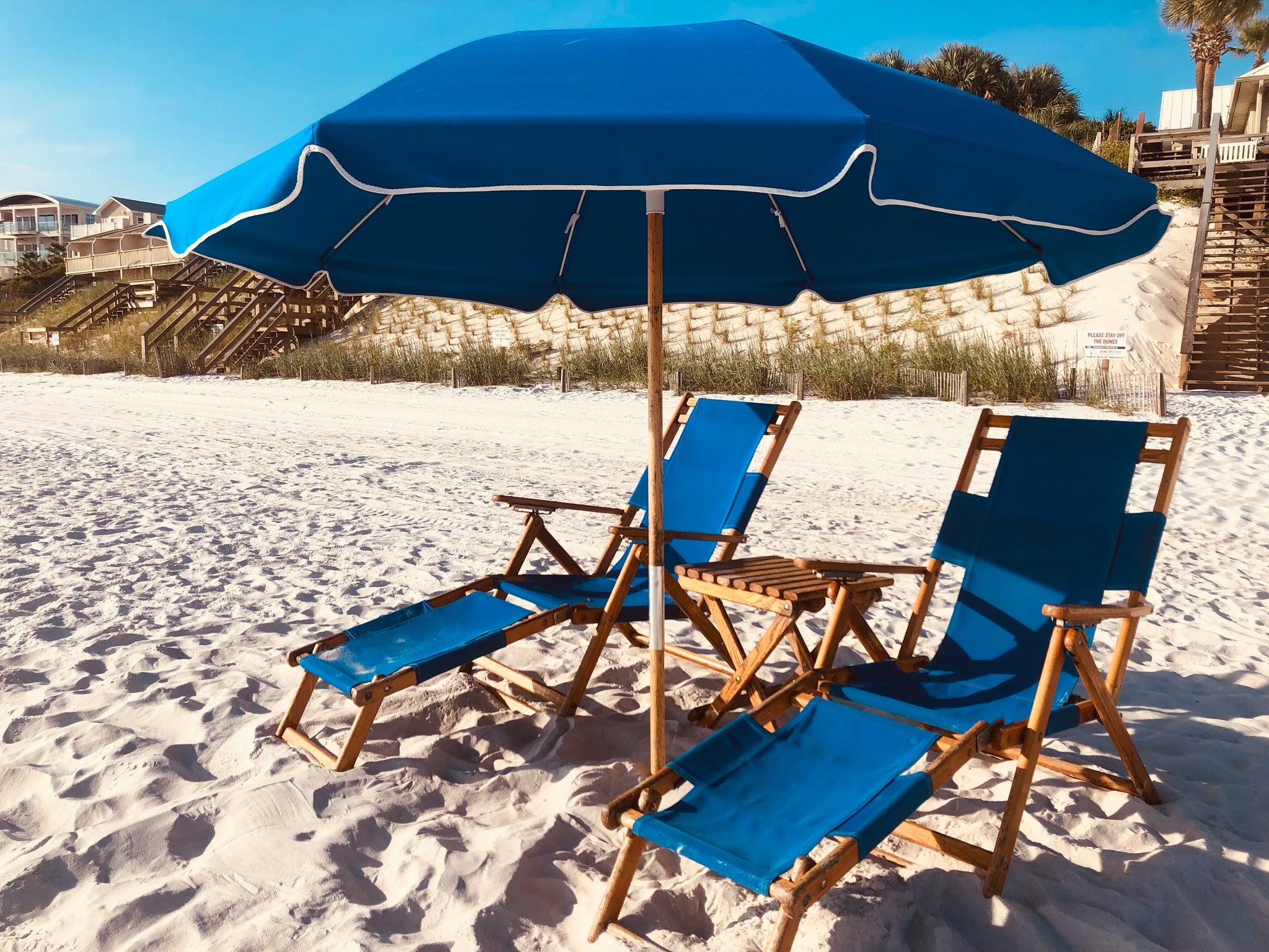 Beach chair umbrella set sale